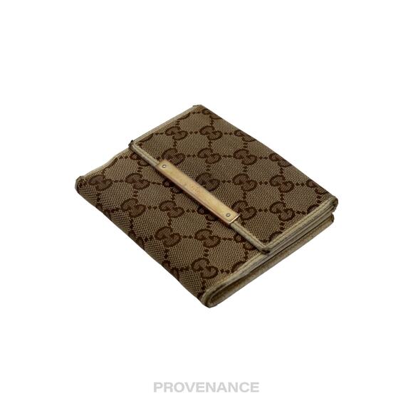 🔴 Gucci Trifold Wallet - Chalk Guccissima Leather - Picture 4 of 10